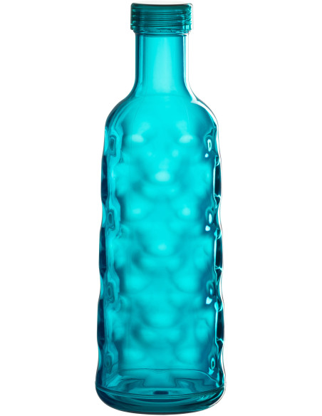 Carafe Bouteille avec bouchon 1,15 L en Plastique réutilisable Bleu Effet martelé Scarlet J-Line - 1