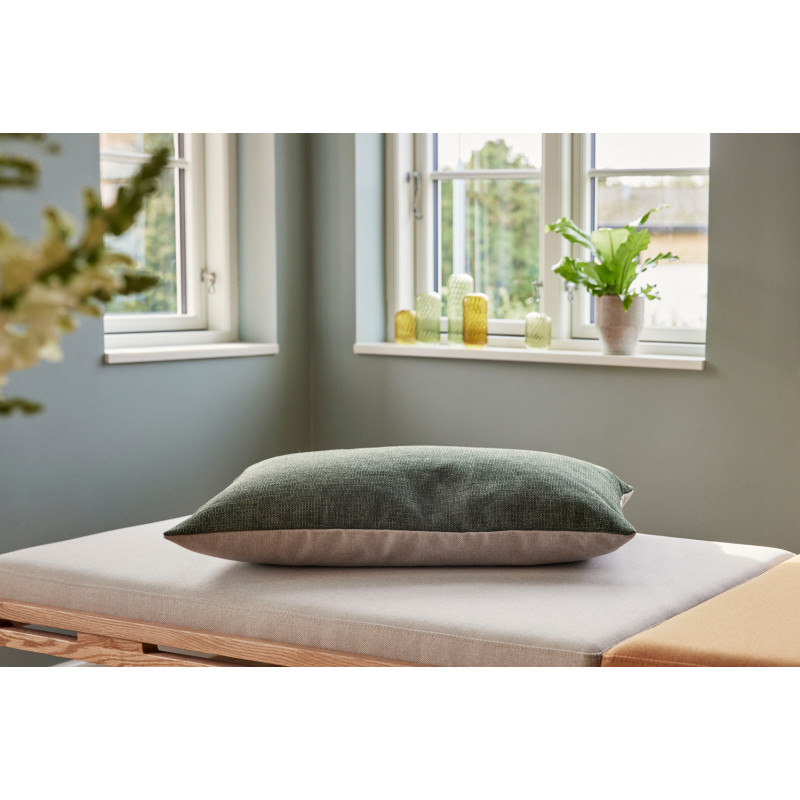 Banquette Daybed moderne 180x80 en Bois de chêne Naturel Tissu Beige Orange Amber - 8