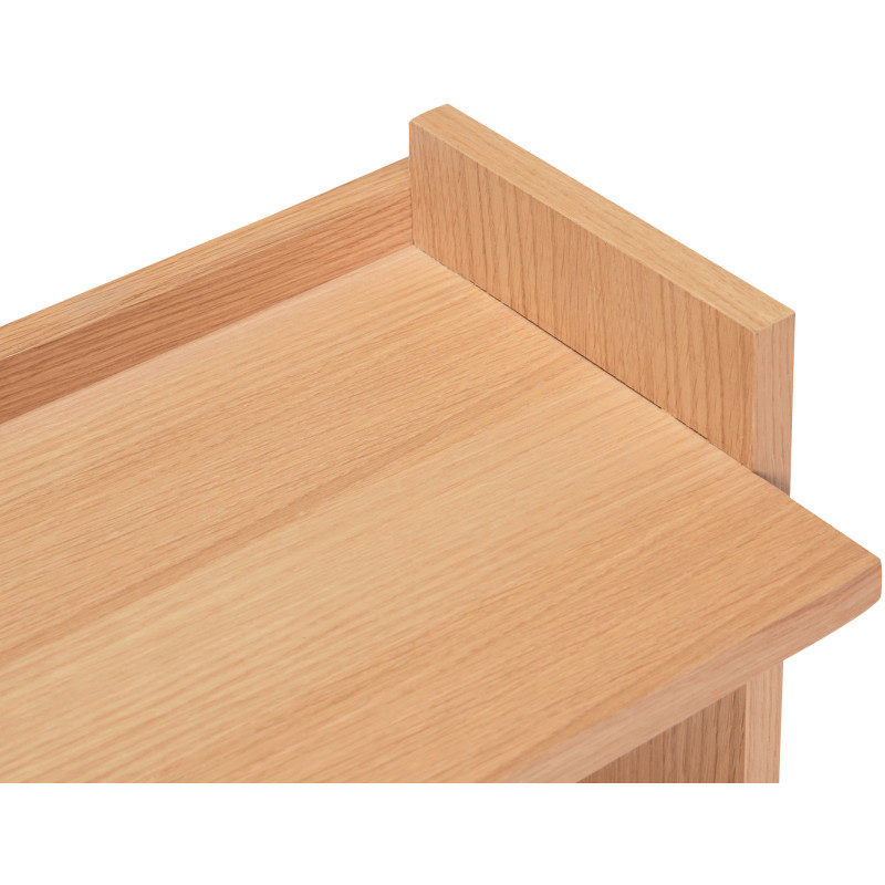 Grande Étagère murale moderne 2 niveaux en Bois MDF Naturel Effet chêne Forma - 4