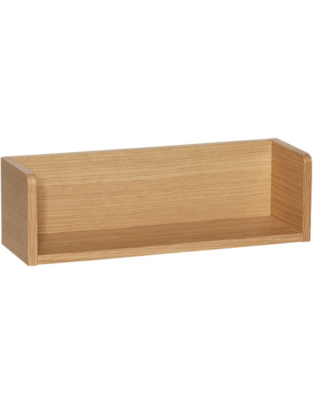 Petite Étagère murale moderne 40 cm en Bois MDF Naturel Placage chêne Savor - 1