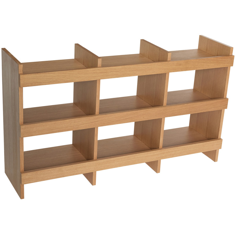 Grande Étagères moderne 3 niveaux en Bois MDF Naturel Placage chêne Momentum - 3