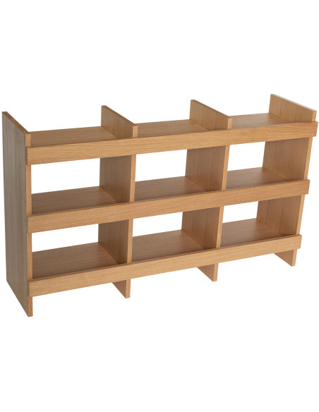 Grande Étagères moderne 3 niveaux en Bois MDF Naturel Placage chêne Momentum - 3