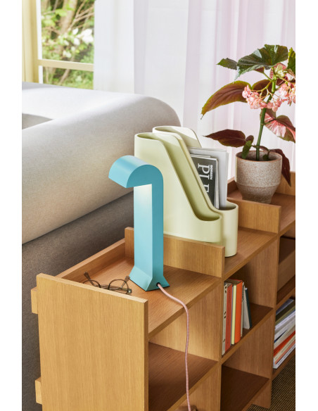 Grande Étagères moderne 3 niveaux en Bois MDF Naturel Placage chêne Momentum - 6