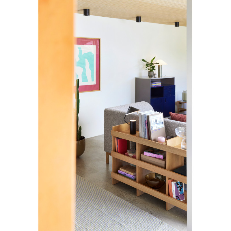 Grande Étagères moderne 3 niveaux en Bois MDF Naturel Placage chêne Momentum - 2