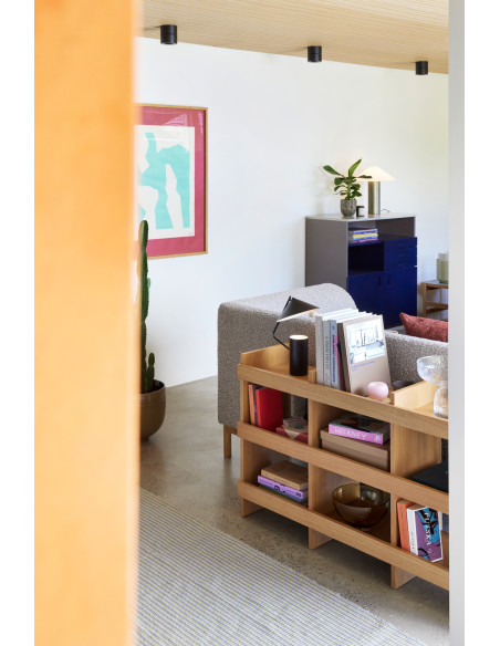 Grande Étagères moderne 3 niveaux en Bois MDF Naturel Placage chêne Momentum - 2