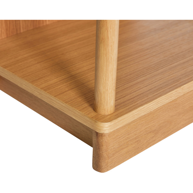 Étagère moderne Colonne 5 niveaux en Bois MDF Naturel Placage chêne Noblesse - 4