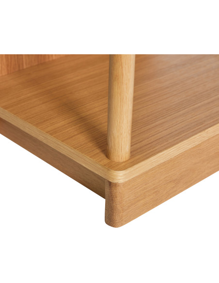 Étagère moderne Colonne 5 niveaux en Bois MDF Naturel Placage chêne Noblesse - 4