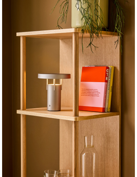 Étagère moderne Colonne 5 niveaux en Bois MDF Naturel Placage chêne Noblesse - 5