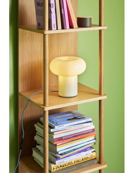 Étagère moderne Colonne 5 niveaux en Bois MDF Naturel Placage chêne Noblesse - 6