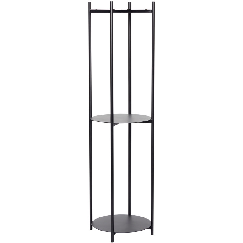 Grande Étagère moderne ronde 3 niveaux en Métal Noir Norm - 1