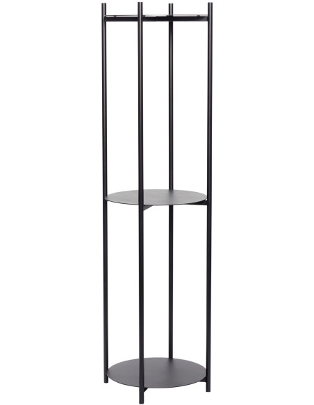 Grande Étagère moderne ronde 3 niveaux en Métal Noir Norm - 1