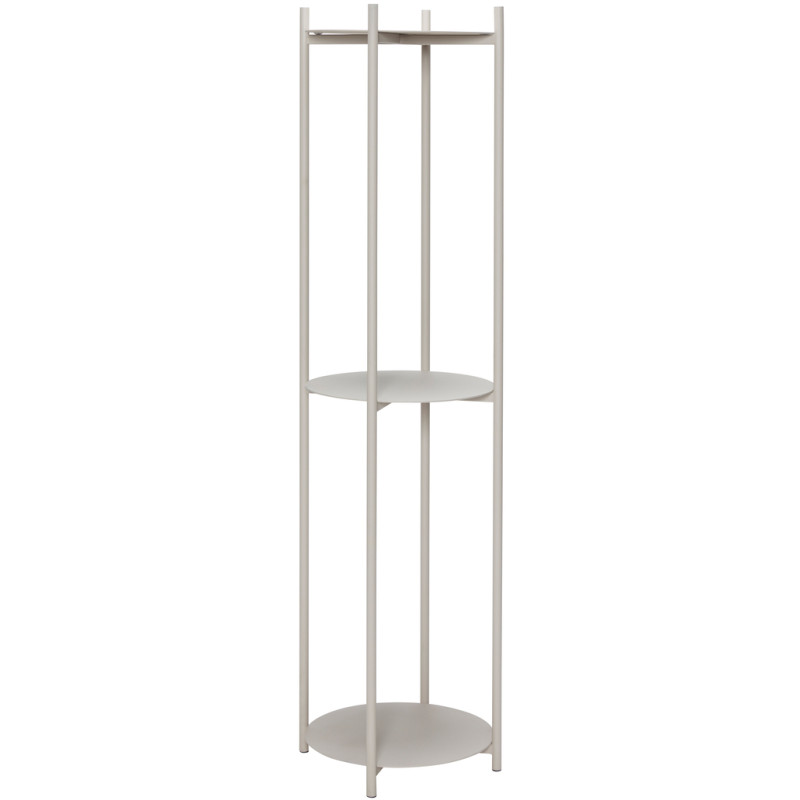 Grande Étagère moderne ronde 3 niveaux en Métal Gris clair Norm - 1