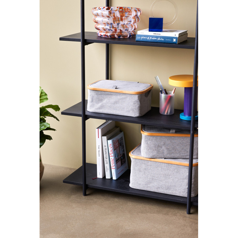 Grande Étagère moderne 4 niveaux en Bois de frêne Métal Noir Norm - 3