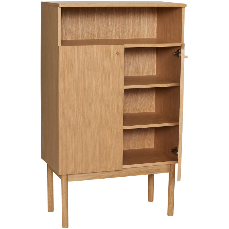 Buffet moderne 2 portes 1 niche en Bois MDF Naturel Placage chêne Ulterior - 3