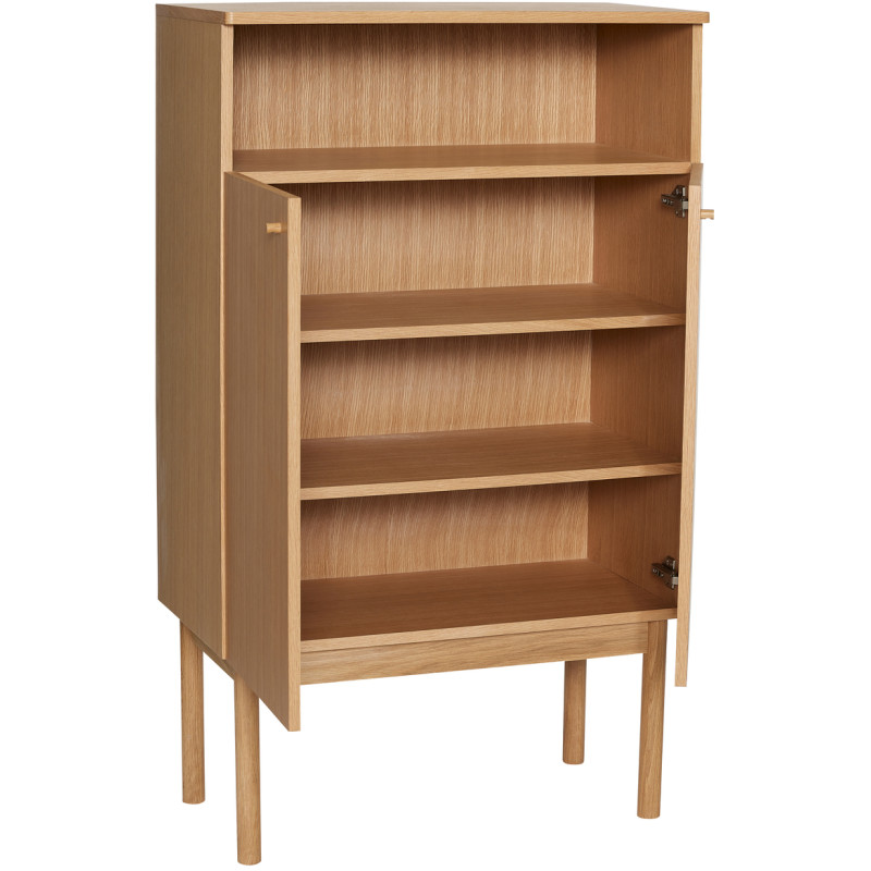 Buffet moderne 2 portes 1 niche en Bois MDF Naturel Placage chêne Ulterior - 4