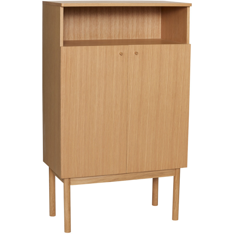 Buffet moderne 2 portes 1 niche en Bois MDF Naturel Placage chêne Ulterior - 1