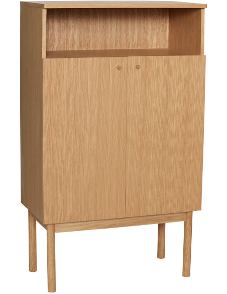 Buffet moderne 2 portes 1 niche en Bois MDF Naturel Placage chêne Ulterior - 1