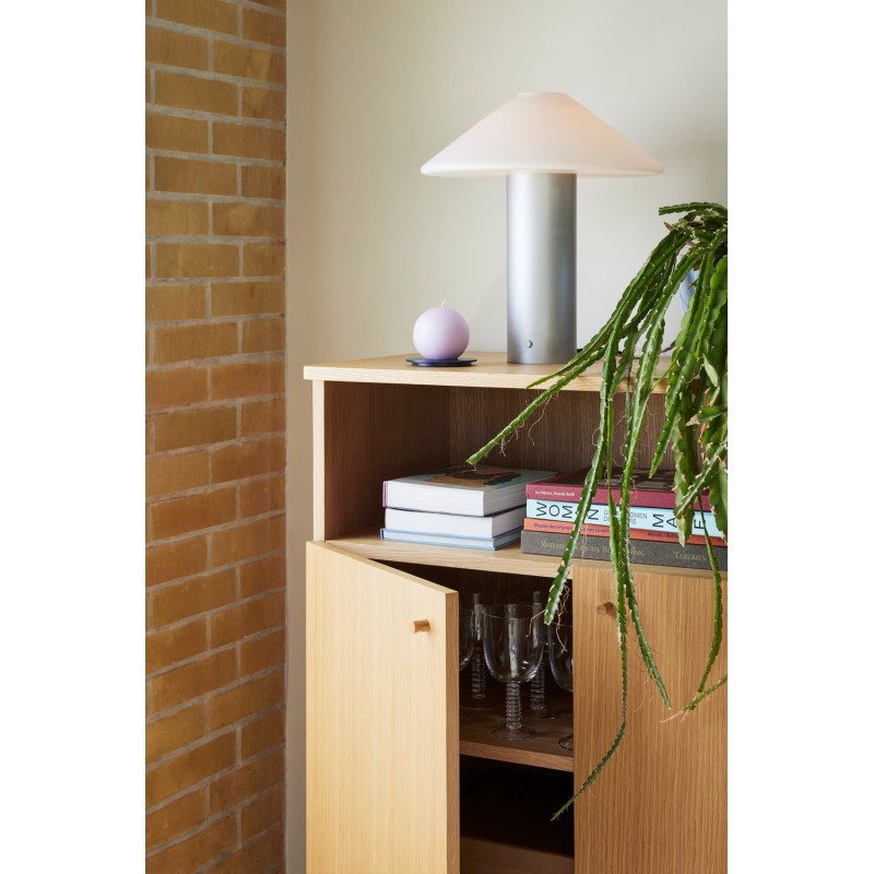 Buffet moderne 2 portes 1 niche en Bois MDF Naturel Placage chêne Ulterior - 2