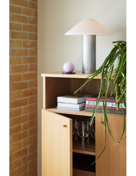 Buffet moderne 2 portes 1 niche en Bois MDF Naturel Placage chêne Ulterior - 2