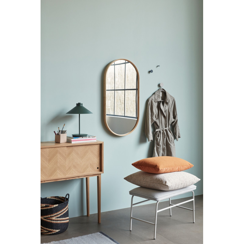 Console moderne Rectangulaire 2 portes coulissantes en Bois MDF Naturel Effet chêne Herringbone Hübsch - 5