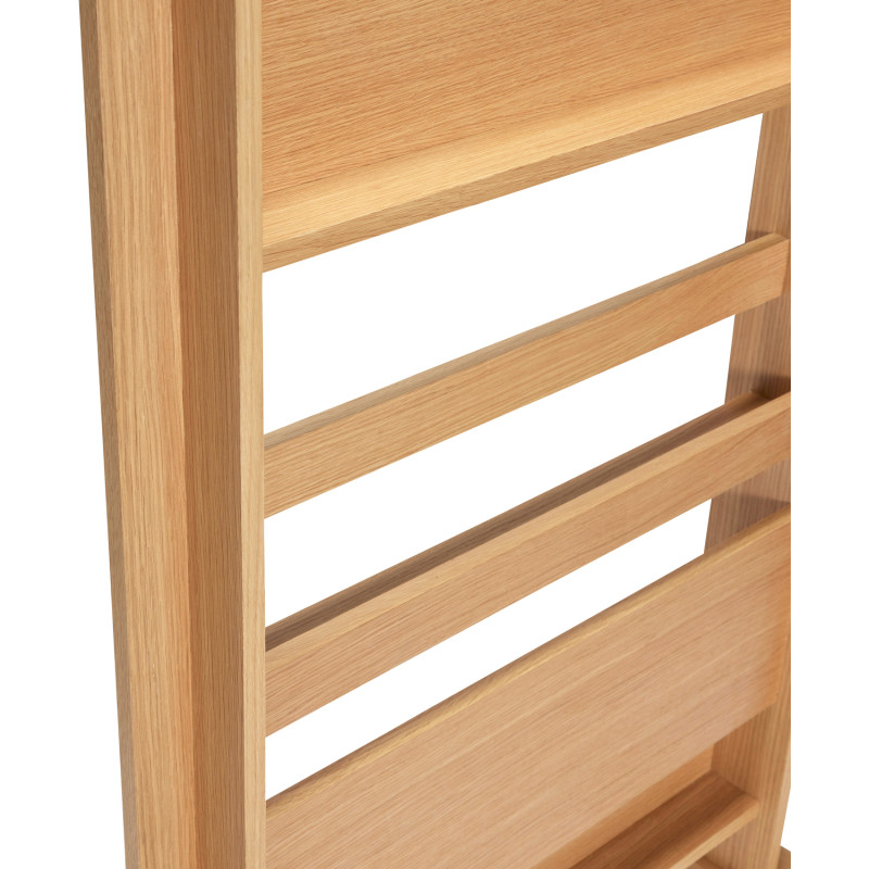 Paravent moderne range magazines 3 niveaux en Bois MDF Naturel Placage chêne Forma - 3