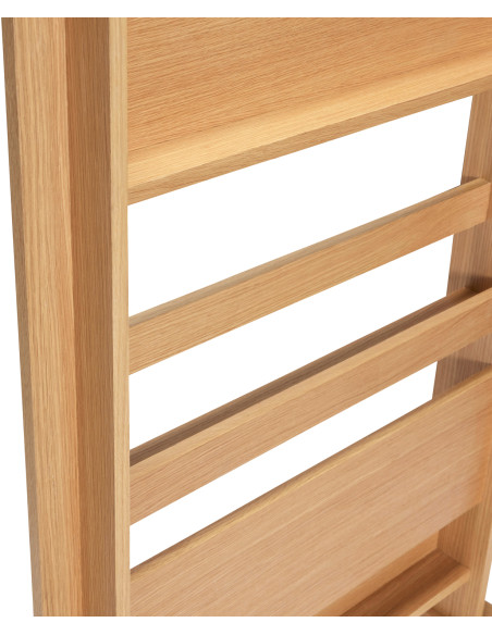 Paravent moderne range magazines 3 niveaux en Bois MDF Naturel Placage chêne Forma - 3