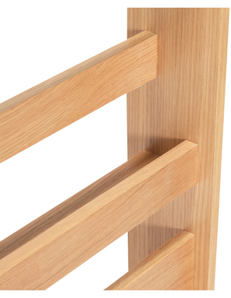 Paravent moderne range magazines 3 niveaux en Bois MDF Naturel Placage chêne Forma - 4