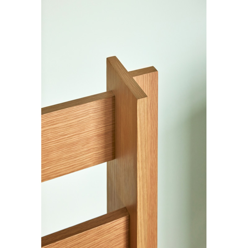 Paravent moderne range magazines 3 niveaux en Bois MDF Naturel Placage chêne Forma - 6