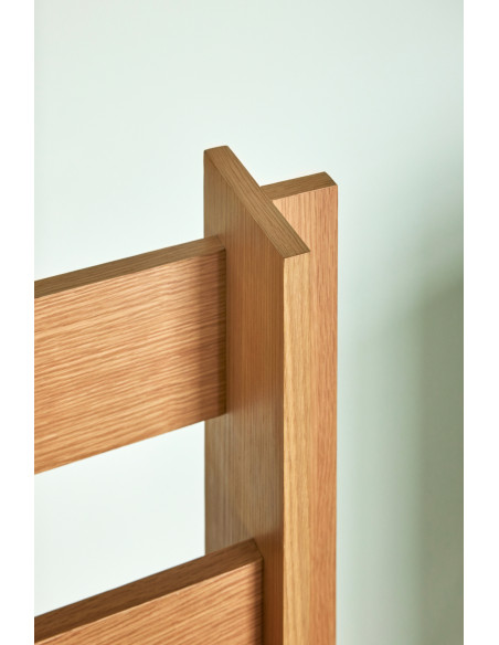 Paravent moderne range magazines 3 niveaux en Bois MDF Naturel Placage chêne Forma - 6