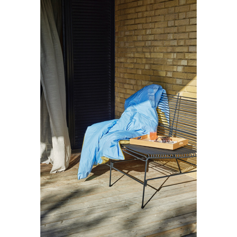 Canapé de jardin moderne 2 places en Métal Noir String - 2