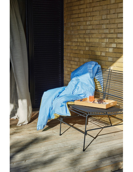 Canapé de jardin moderne 2 places en Métal Noir String - 2