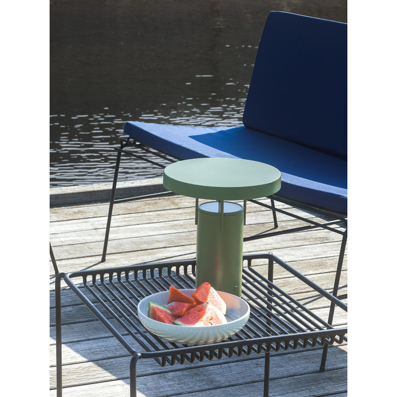 Canapé de jardin moderne 2 places en Métal Noir String - 8