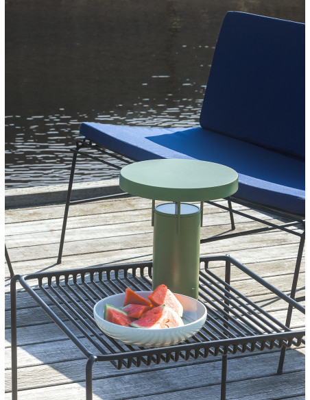 Canapé de jardin moderne 2 places en Métal Noir String - 8