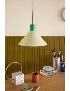 Suspension moderne Diamètre 35 cm en Métal Vert clair Crayon - 2