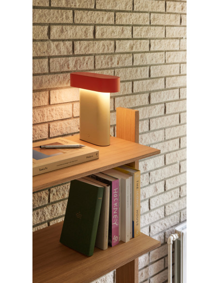 Lampe à poser vintage Hauteur 25 cm en Métal Acrylique Vert Rouge Sleek - 5