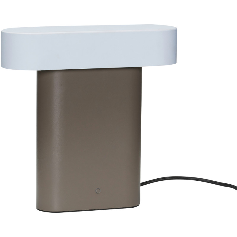 Lampe à poser vintage Hauteur 25 cm en Métal Acrylique Marron Gris clair Sleek - 1