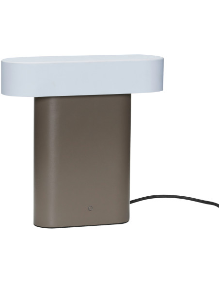 Lampe à poser vintage Hauteur 25 cm en Métal Acrylique Marron Gris clair Sleek - 1