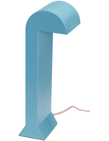 Lampe à poser design moderne Hauteur 34 cm en Métal Turquoise Polycarbonate Soothe - 3