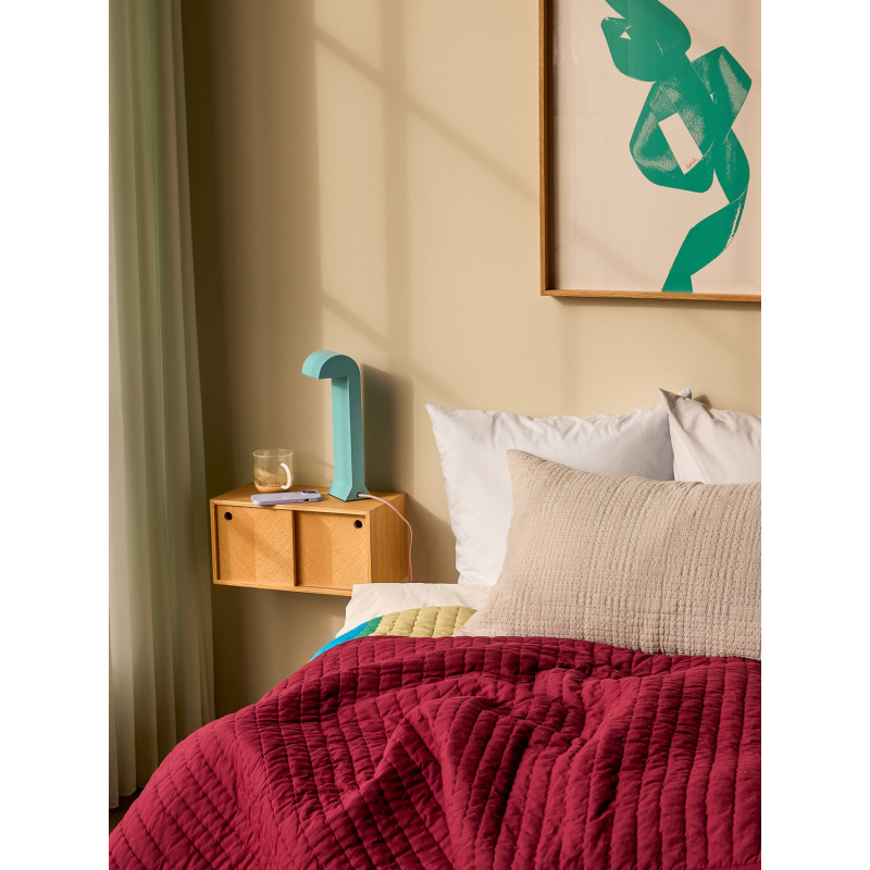 Lampe à poser design moderne Hauteur 34 cm en Métal Turquoise Polycarbonate Soothe - 4