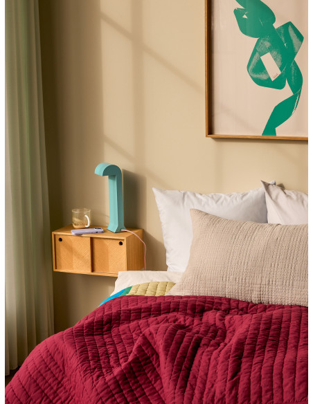 Lampe à poser design moderne Hauteur 34 cm en Métal Turquoise Polycarbonate Soothe - 4