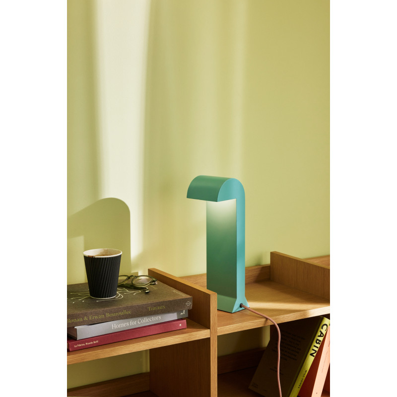 Lampe à poser design moderne Hauteur 34 cm en Métal Turquoise Polycarbonate Soothe - 2