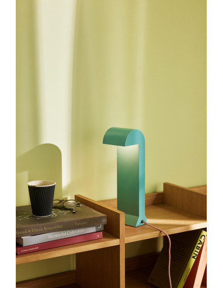 Lampe à poser design moderne Hauteur 34 cm en Métal Turquoise Polycarbonate Soothe - 2