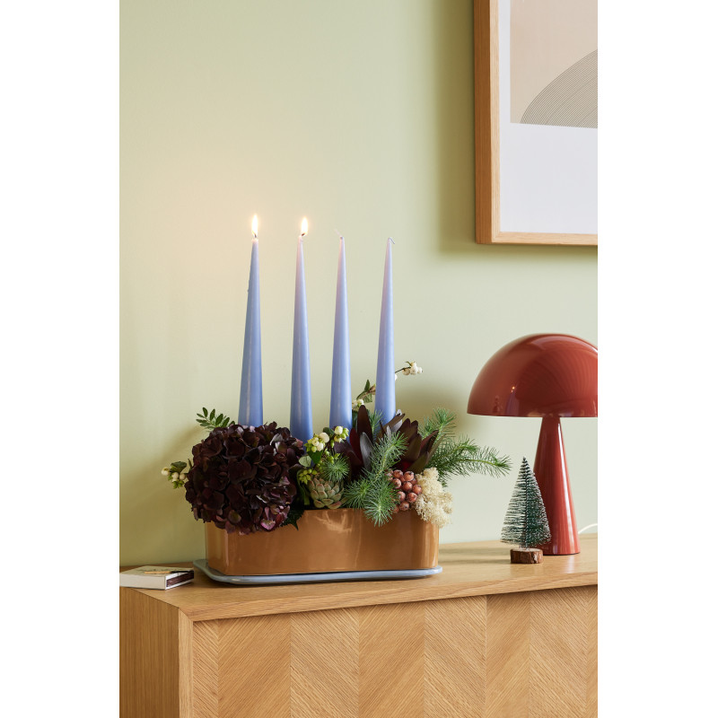 Lampe à poser design Champignon Hauteur 33 cm en Métal Rouge Mush - 10