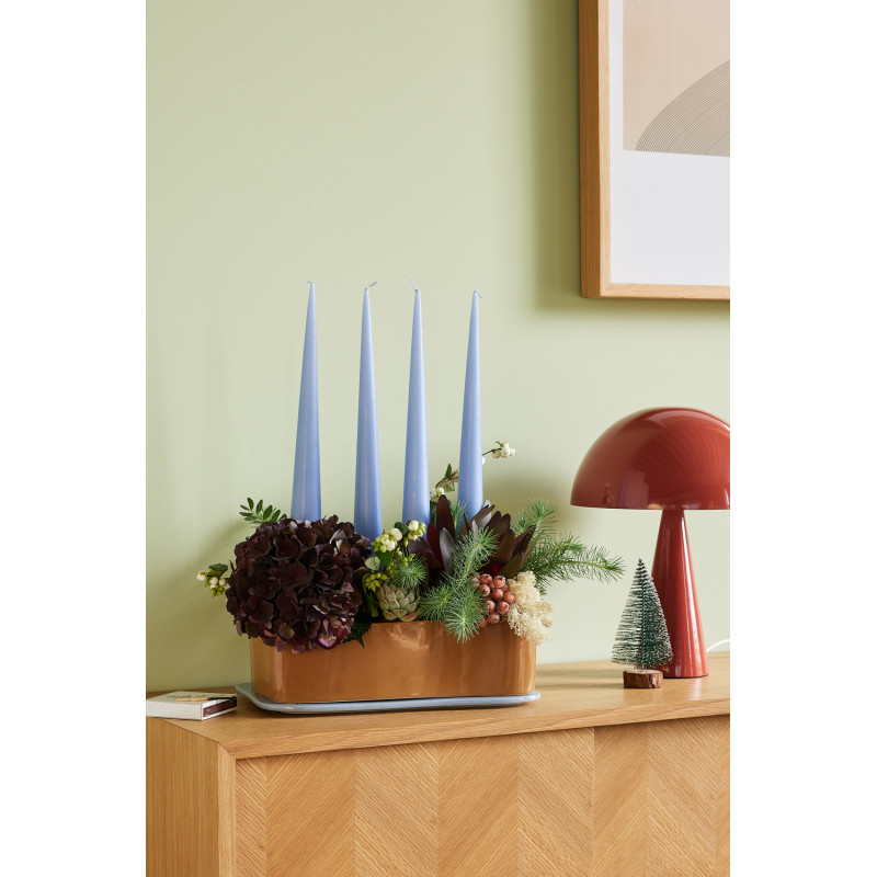 Lampe à poser design Champignon Hauteur 33 cm en Métal Rouge Mush - 12