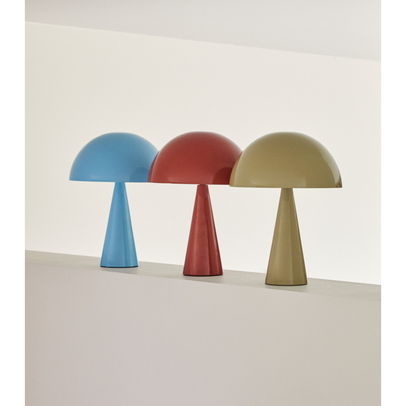 Lampe à poser design Champignon Hauteur 33 cm en Métal Rouge Mush - 17