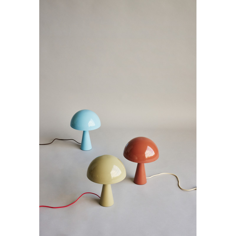 Lampe à poser design Champignon Hauteur 33 cm en Métal Rouge Mush - 18