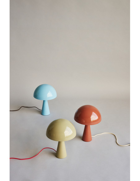 Lampe à poser design Champignon Hauteur 33 cm en Métal Rouge Mush - 18