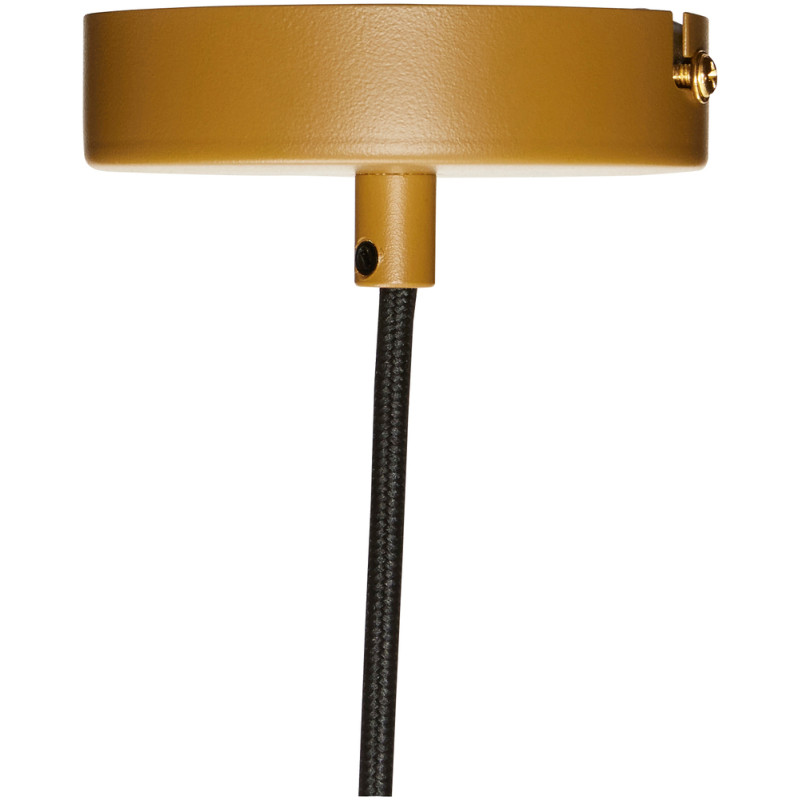 Suspension vintage style 70s Diamètre 40 cm en Métal Jaune moutarde Coney - 3