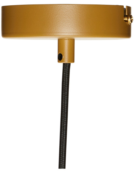Suspension vintage style 70s Diamètre 40 cm en Métal Jaune moutarde Coney - 3