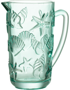 Carafe 1 L en Verre Azur Motif coquillages Oceya - 1
